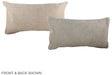 Ivory with Beige 12"x22" Brazilian Cowhide Pillow #A37977 by Hudson Hides