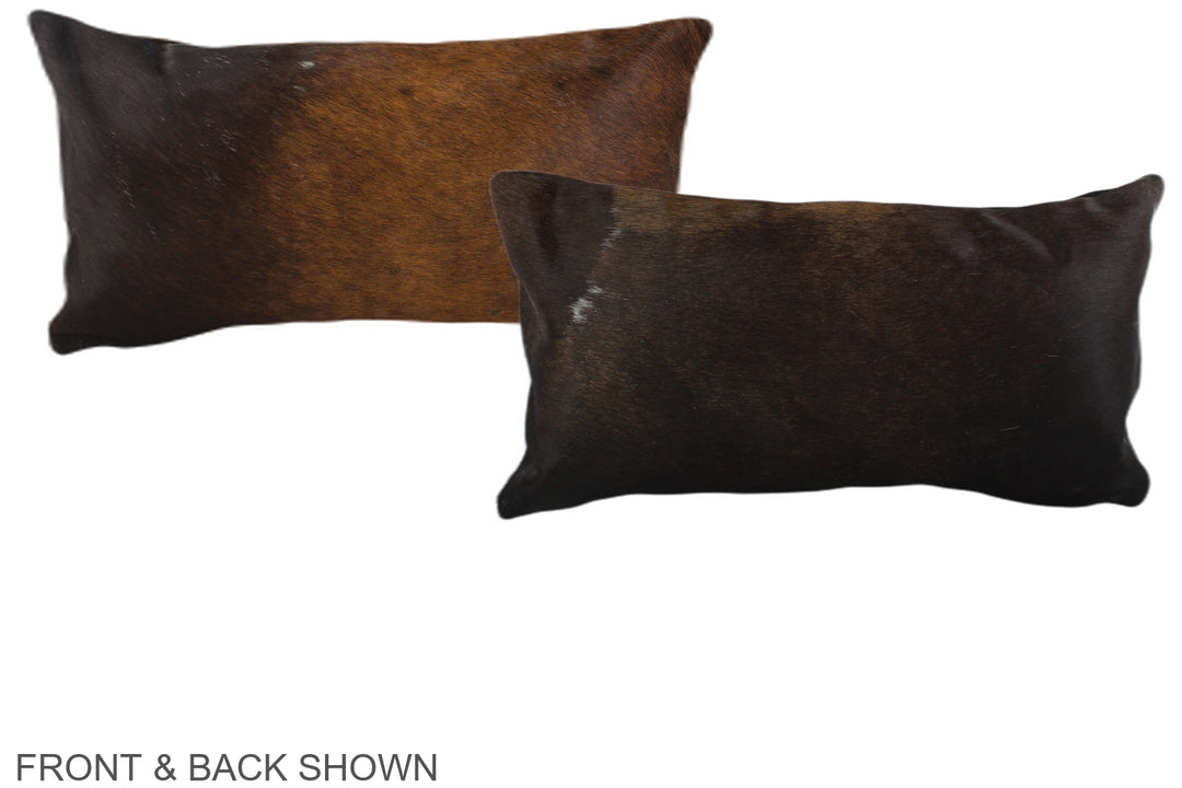 Chocolate 12"x22" Brazilian Cowhide Pillow #A37989 by Hudson Hides