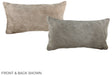 Ivory with Beige 12"x22" Brazilian Cowhide Pillow #A37995 by Hudson Hides