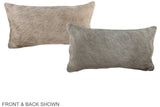 Ivory with Beige 12"x22" Brazilian Cowhide Pillow #A37995 by Hudson Hides