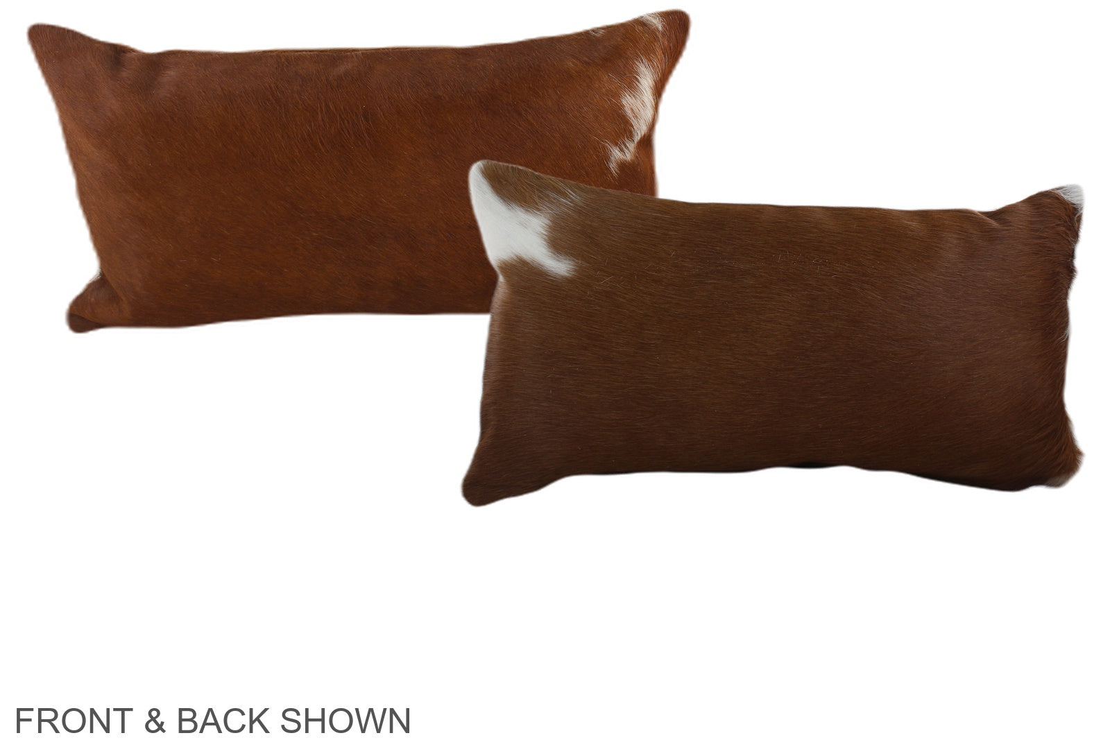Brown and White Cowhide Pillow #A37999
