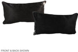 Solid Black 12"x22" Brazilian Cowhide Pillow #A38006 by Hudson Hides