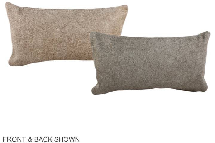 Taupe 12"x22" Brazilian Cowhide Pillow #A38007 by Hudson Hides