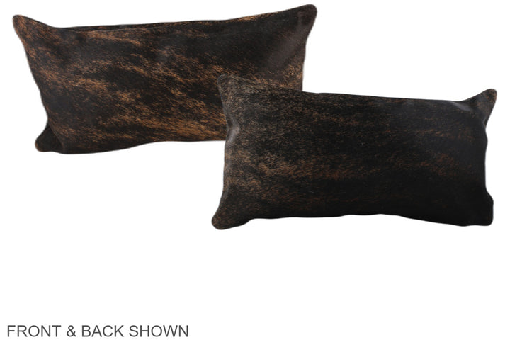 Dark Brindle 12"x22" Brazilian Cowhide Pillow #A38009 by Hudson Hides