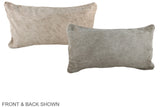 Ivory with Beige 12"x22" Brazilian Cowhide Pillow #A38013 by Hudson Hides