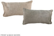 Ivory with Beige 12"x22" Brazilian Cowhide Pillow #A38015 by Hudson Hides