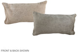 Ivory with Beige 12"x22" Brazilian Cowhide Pillow #A38015 by Hudson Hides