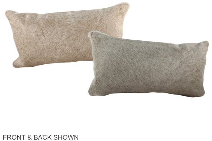 Champagne 12"x22" Brazilian Cowhide Pillow #A38017 by Hudson Hides