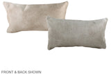 Ivory with Beige 12"x22" Brazilian Cowhide Pillow #A38019 by Hudson Hides