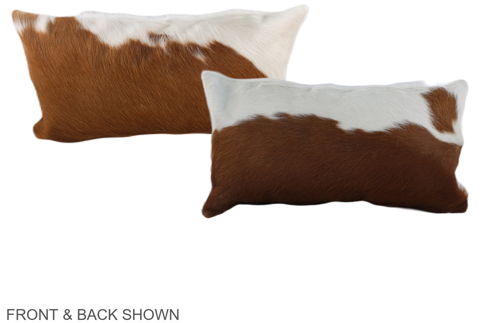 Brown and White Cowhide Pillow #A38020
