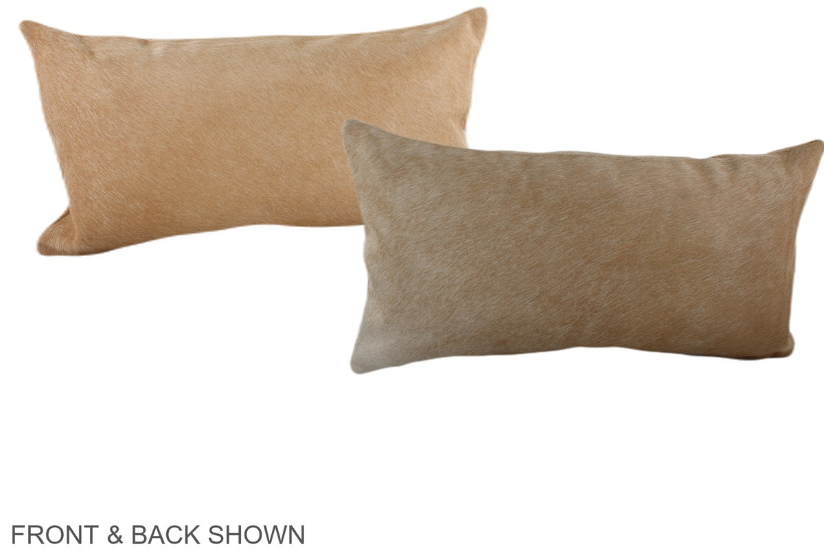 Beige Cowhide Pillow #A38025