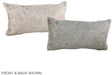 Ivory with Beige 12"x22" Brazilian Cowhide Pillow #A38031 by Hudson Hides