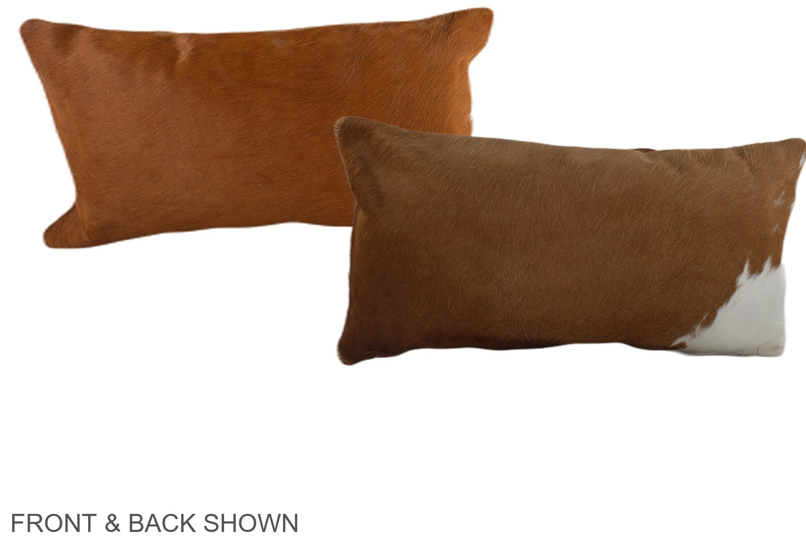 Brown and White Cowhide Pillow #A38035