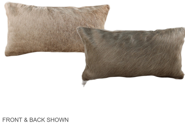 Taupe 12"x22" Brazilian Cowhide Pillow #A38036 by Hudson Hides