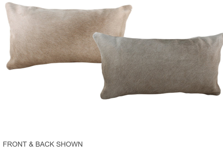 Taupe 12"x22" Brazilian Cowhide Pillow #A38042 by Hudson Hides