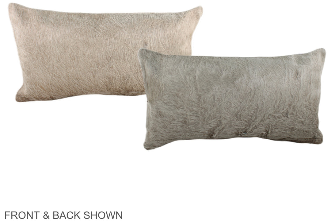 Champagne 12"x22" Brazilian Cowhide Pillow #A38048 by Hudson Hides