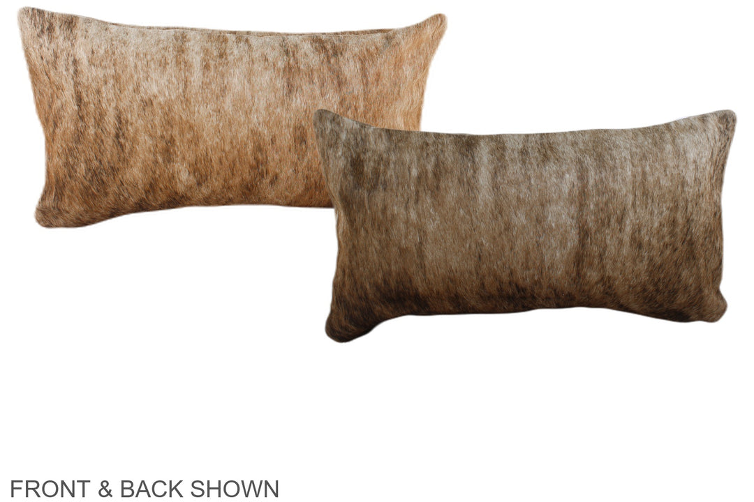Light Brindle 12"x22" Brazilian Cowhide Pillow #A38053 by Hudson Hides