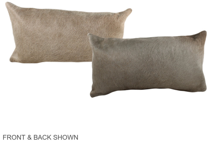 Taupe 12"x22" Brazilian Cowhide Pillow #A38061 by Hudson Hides