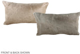 Champagne 12"x22" Brazilian Cowhide Pillow #A38065 by Hudson Hides