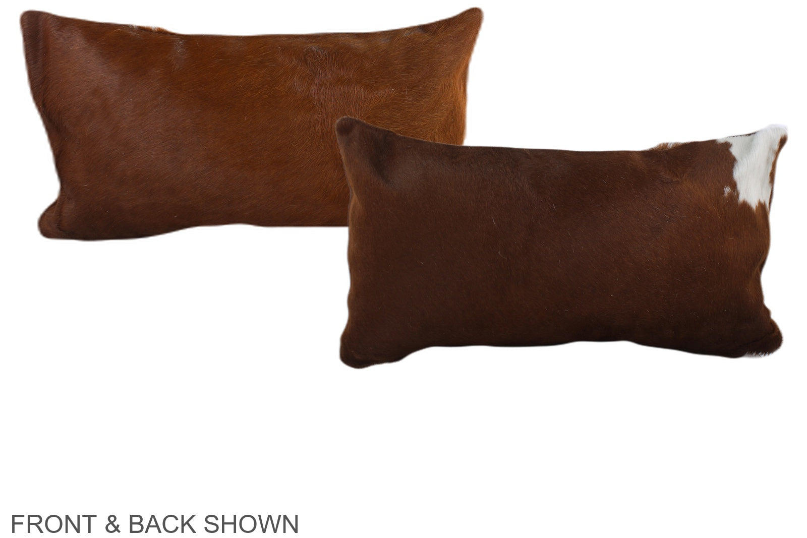 Brown and White Cowhide Pillow #A38066