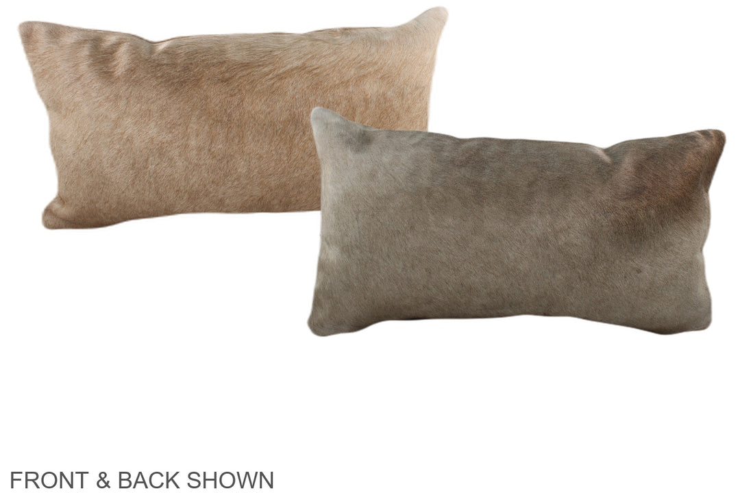 Taupe 12"x22" Brazilian Cowhide Pillow #A38072 by Hudson Hides