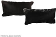 Solid Black 12"x22" Brazilian Cowhide Pillow #A38074 by Hudson Hides