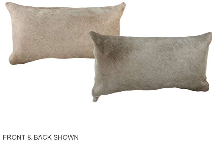 Taupe 12"x22" Brazilian Cowhide Pillow #A38078 by Hudson Hides