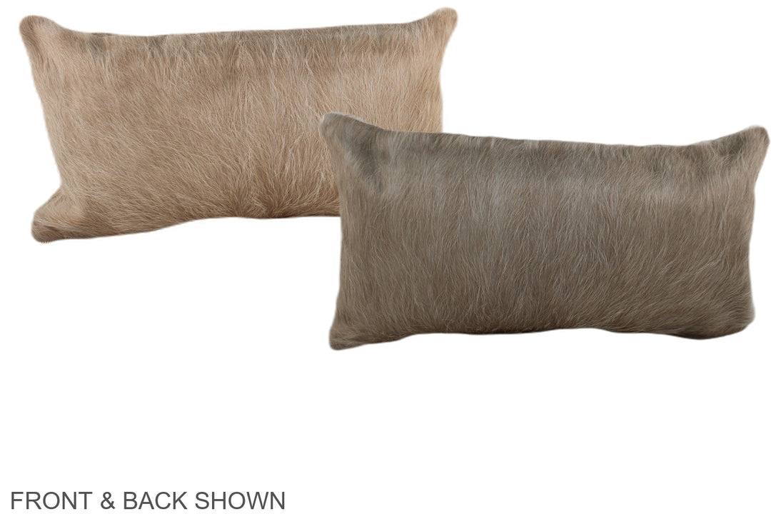 Taupe 12"x22" Brazilian Cowhide Pillow #A38080 by Hudson Hides