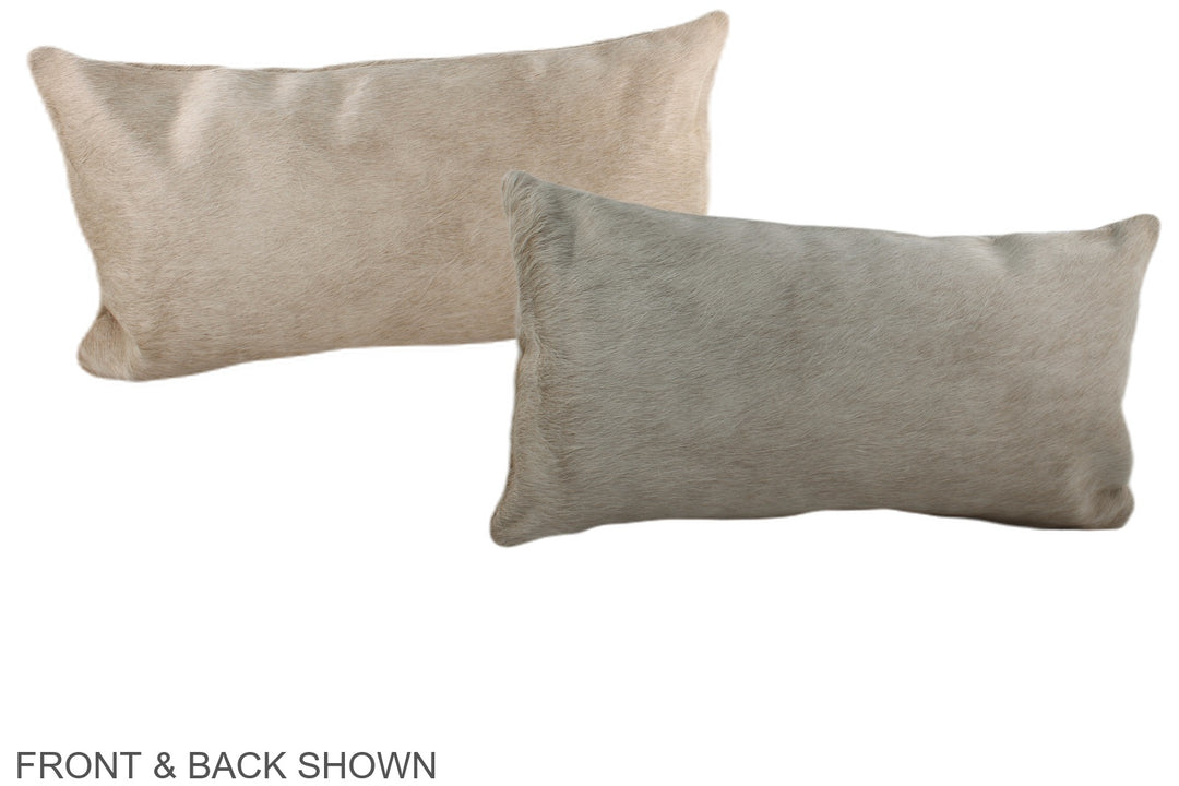 Champagne 12"x22" Brazilian Cowhide Pillow #A38082 by Hudson Hides