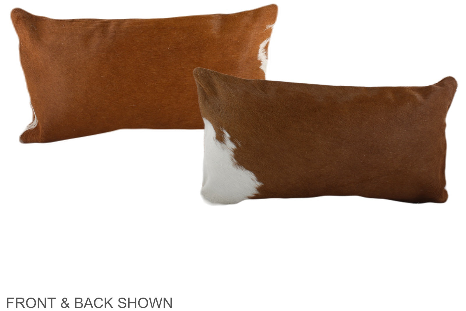 Brown and White Cowhide Pillow #A38084