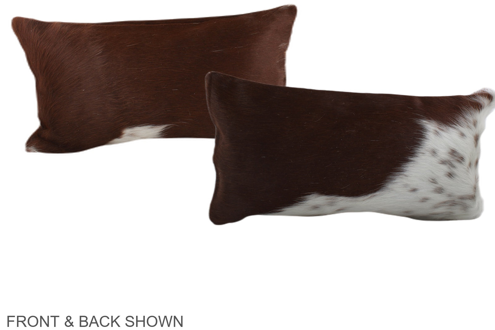 Brown and White Cowhide Pillow #A38091