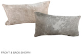 Grey with White 12"x22" Brazilian Cowhide Pillow #A38094 by Hudson Hides