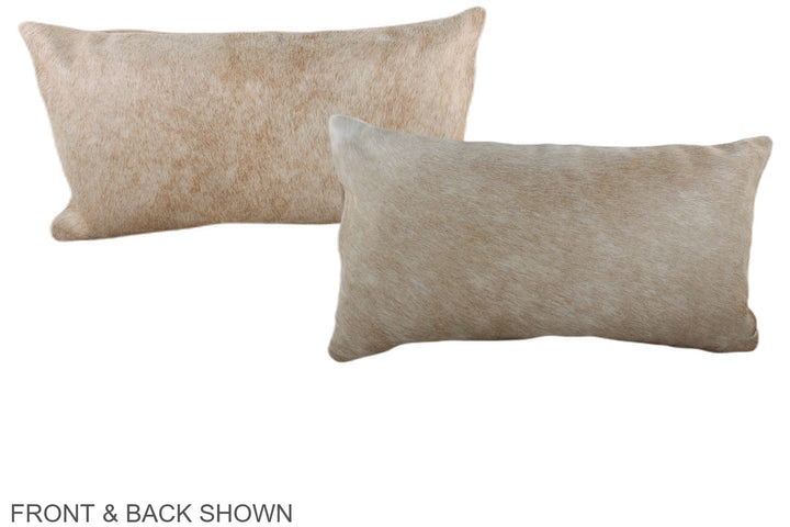 Beige 12"x22" Brazilian Cowhide Pillow #A38096 by Hudson Hides