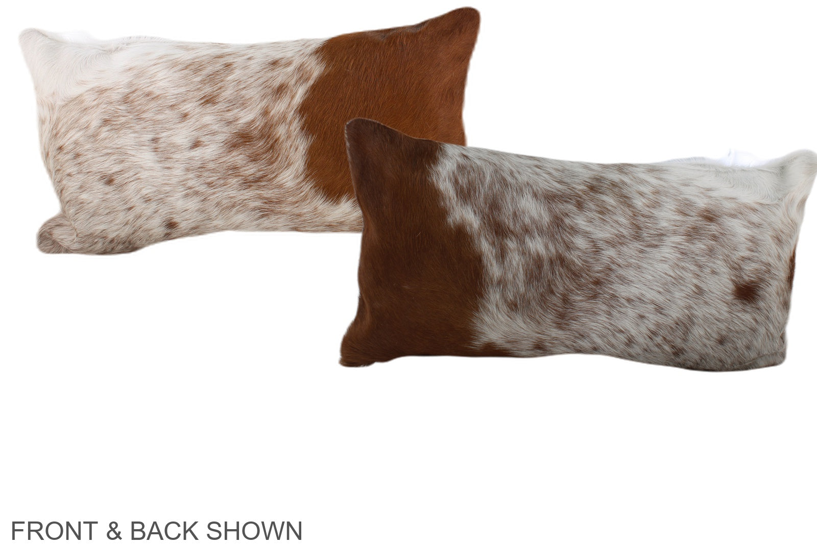 Brown and White Cowhide Pillow #A38098