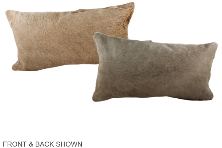 Taupe 12"x22" Brazilian Cowhide Pillow #A38107 by Hudson Hides