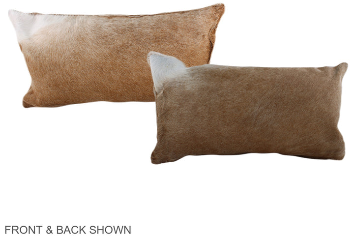 Beige 12"x22" Brazilian Cowhide Pillow #A38111 by Hudson Hides