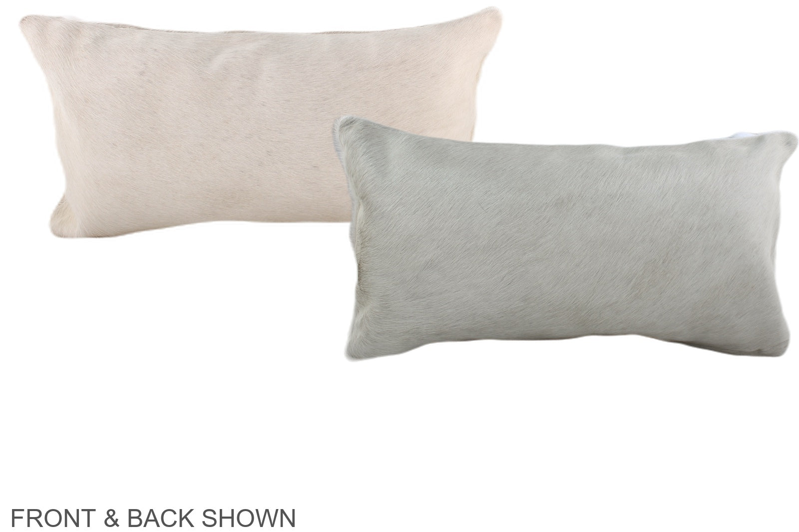 Solid White Cowhide Pillow #A38116