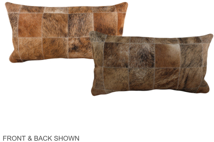 Patchwork 12"x22" Brazilian Cowhide Pillow #A38117 by Hudson Hides