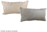 Ivory with Beige 12"x22" Brazilian Cowhide Pillow #A38124 by Hudson Hides
