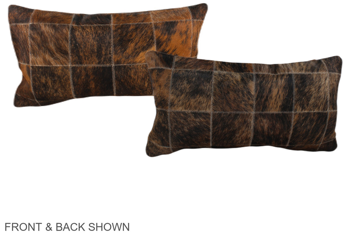 Patchwork Cowhide Pillow #A38125