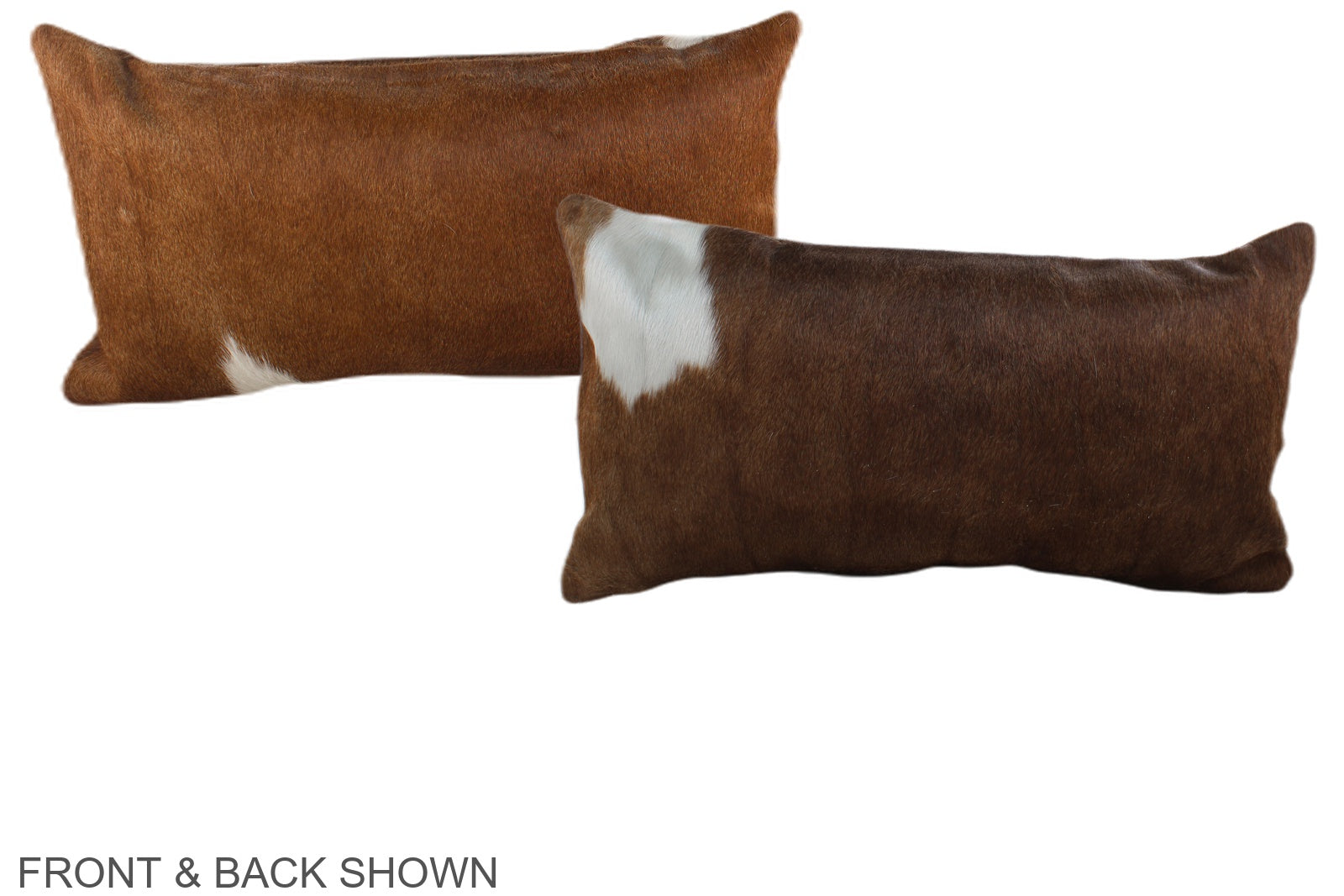 Brown and White Cowhide Pillow #A38136