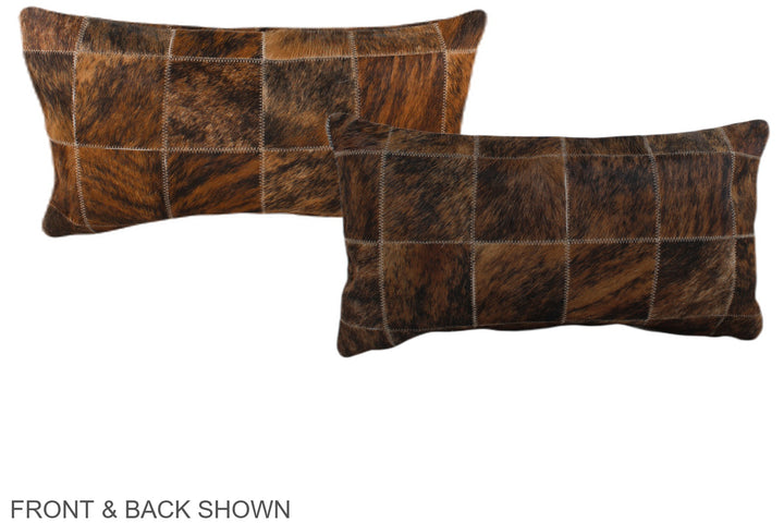 Patchwork 12"x22" Brazilian Cowhide Pillow #A38138 by Hudson Hides