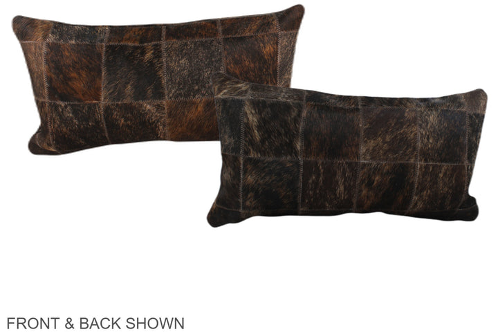 Patchwork 12"x22" Brazilian Cowhide Pillow #A38141 by Hudson Hides