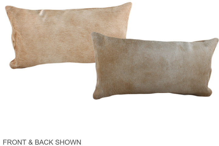 Beige 12"x22" Brazilian Cowhide Pillow #A38144 by Hudson Hides