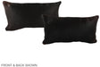 Solid Black 12"x22" Brazilian Cowhide Pillow #A38148 by Hudson Hides