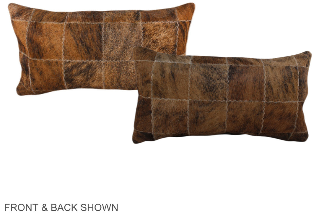 Patchwork 12"x22" Brazilian Cowhide Pillow #A38150 by Hudson Hides