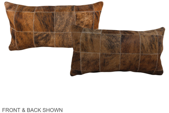 Patchwork 12"x22" Brazilian Cowhide Pillow #A38150 by Hudson Hides
