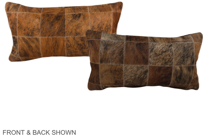 Patchwork 12"x22" Brazilian Cowhide Pillow #A38154 by Hudson Hides