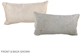 Ivory with Beige 12"x22" Brazilian Cowhide Pillow #A38155 by Hudson Hides