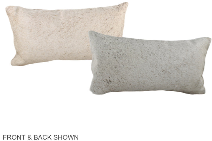 Ivory with Beige 12"x22" Brazilian Cowhide Pillow #A38155 by Hudson Hides